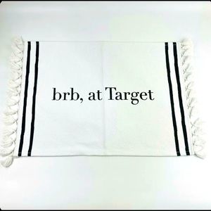 Target "brb, at Target" Area Rug White